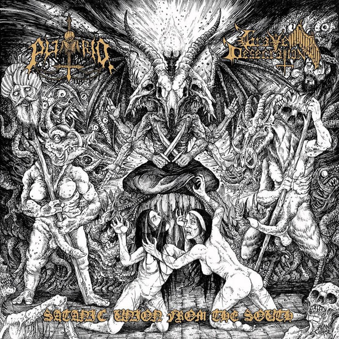 PUTRID / GRAVE DESECRATION – Satanic Union From The South 12″ LP (black Vinyl)